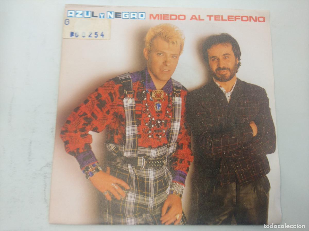 Discos de vinilo: AZUL Y NEGRO/MIEDO AL TELEFONO/SINGLE. - Foto 1