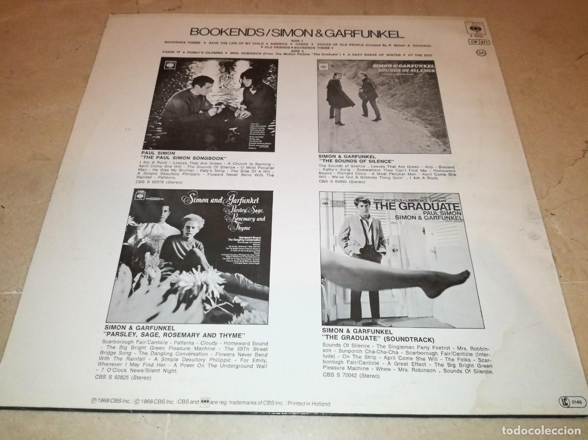 Discos de vinilo: SIMON & GARFUNKEL-BOOKENDS-CBS - Foto 2