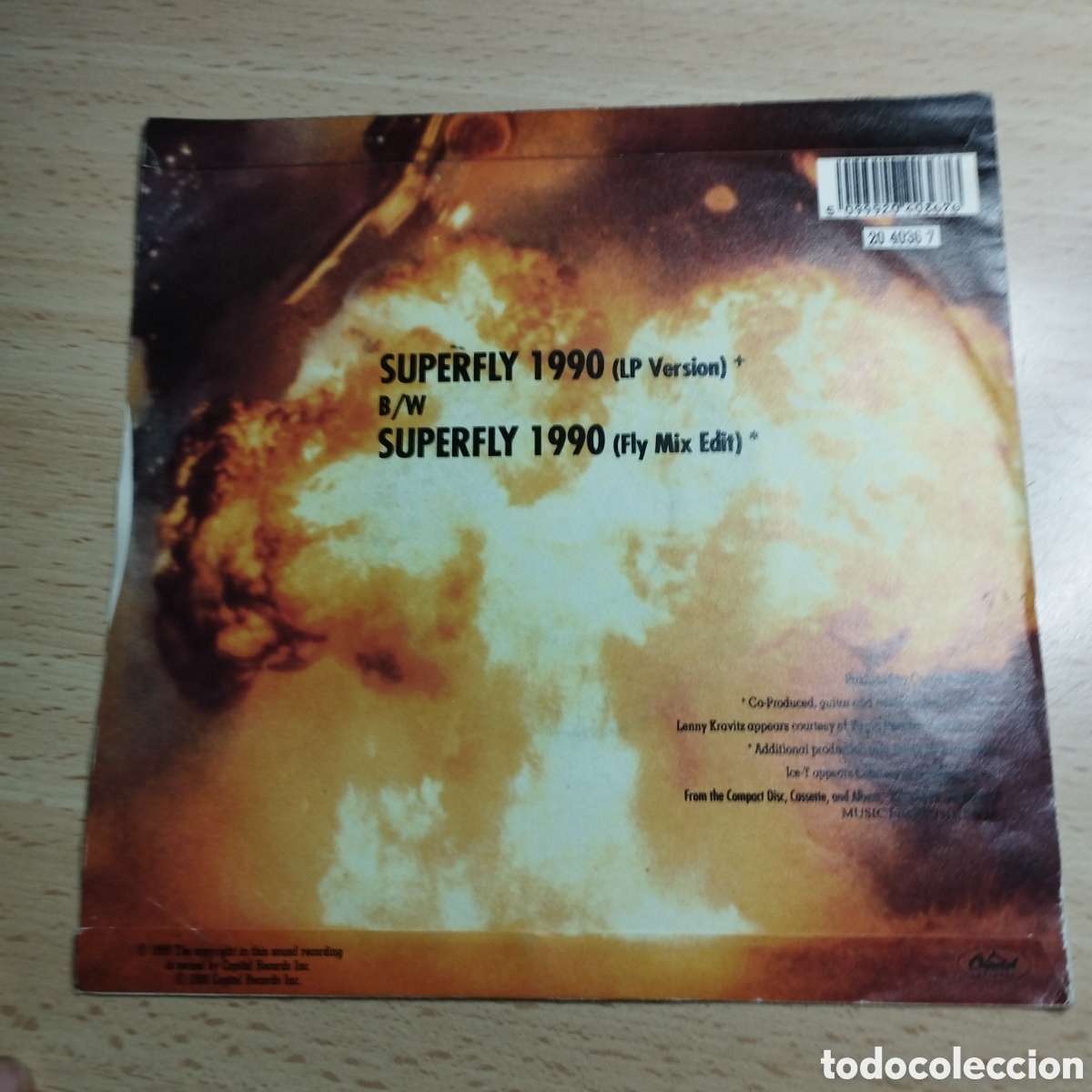 Discos de vinilo: Single 7 Curtis Mayfield & Ice-T. 1990. Superfly. - Foto 2
