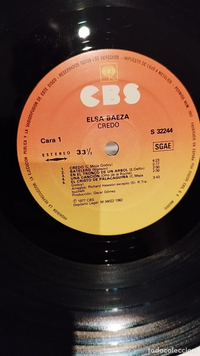 Discos de vinilo: Elsa Baeza &ndash; Credo.Vinilo Lp - Foto 6