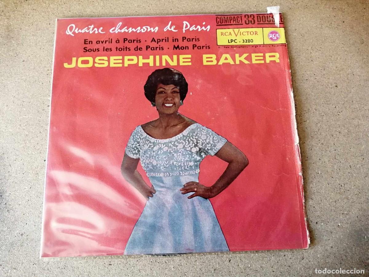 Discos de vinilo: DISCO SINGLE. JOSEPHINE BAKER (QUATRE CHANSONS DE PARIS) - Foto 1