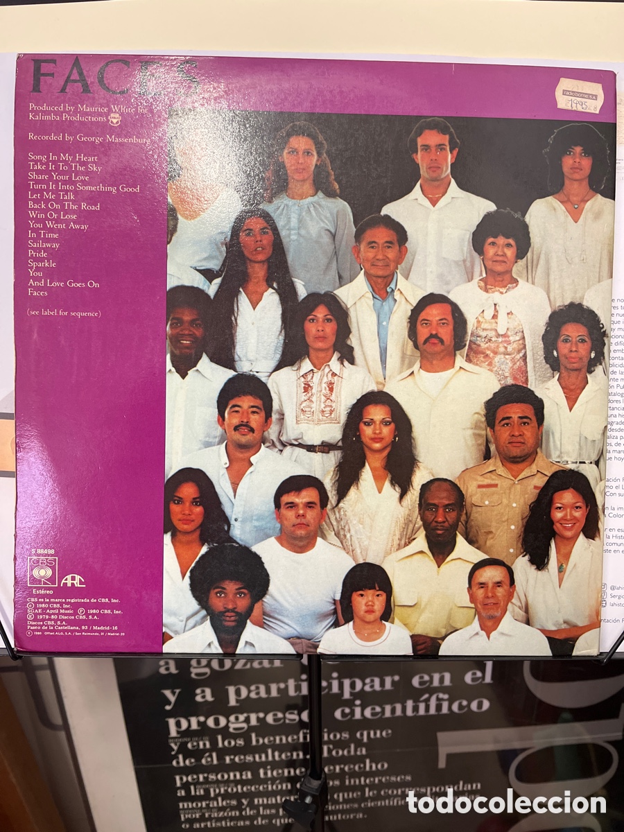 Discos de vinilo: Earth Wind & Fire. Faces. Doble LP. Dos discos. CDS 1980 - Foto 2