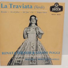 Discos de vinilo: LA TRAVIATA / RENATA TEBALDI & GIANNI POGGI / EP-DECCA-1958 / MBC. ***/***TRICENTRO
