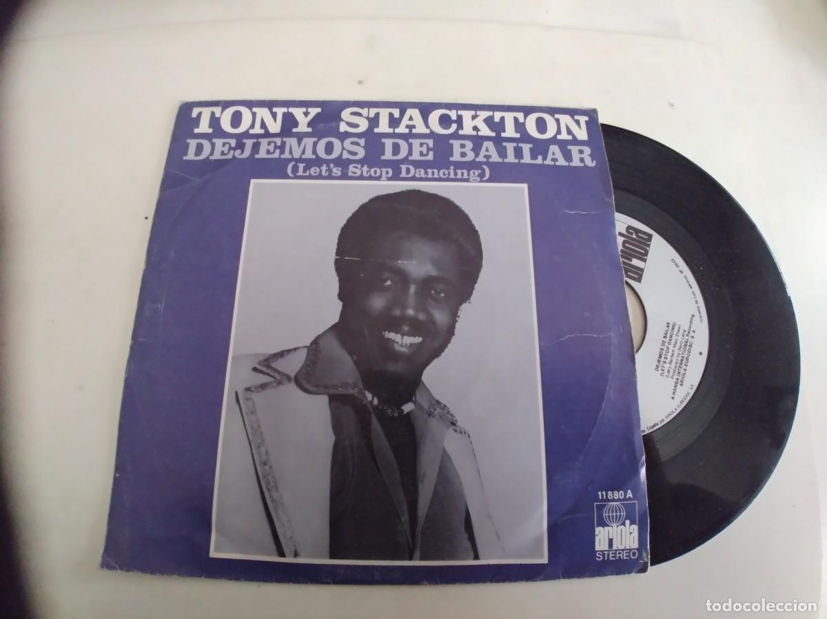 Discos de vinilo: TONY STACKTON-SINGLE DEJEMOS DE BAILAR - Foto 1