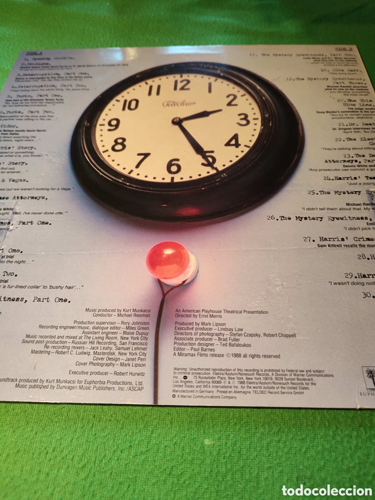 Discos de vinilo: Philip Glass - The Thin blue line - Foto 2