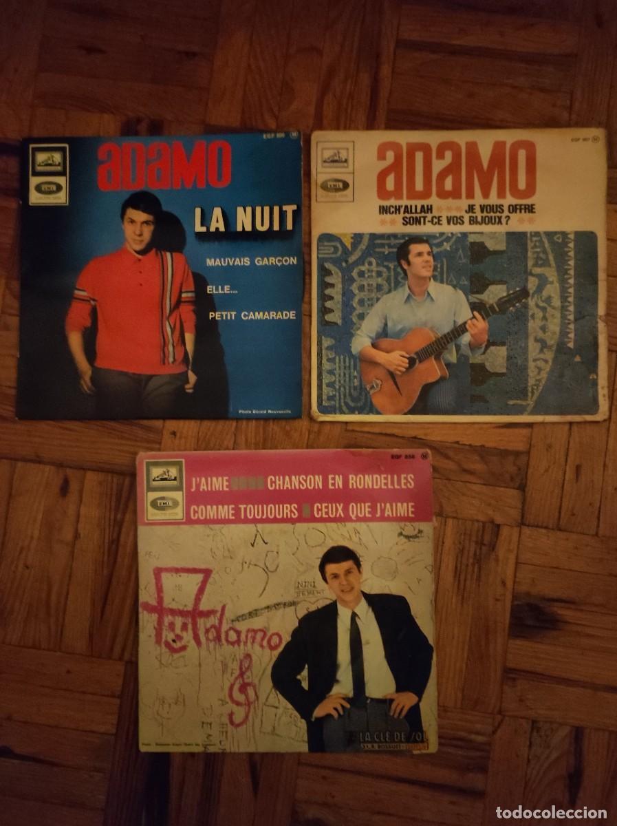 Discos de vinilo: Lote 15 singles eps Adamo - Foto 3