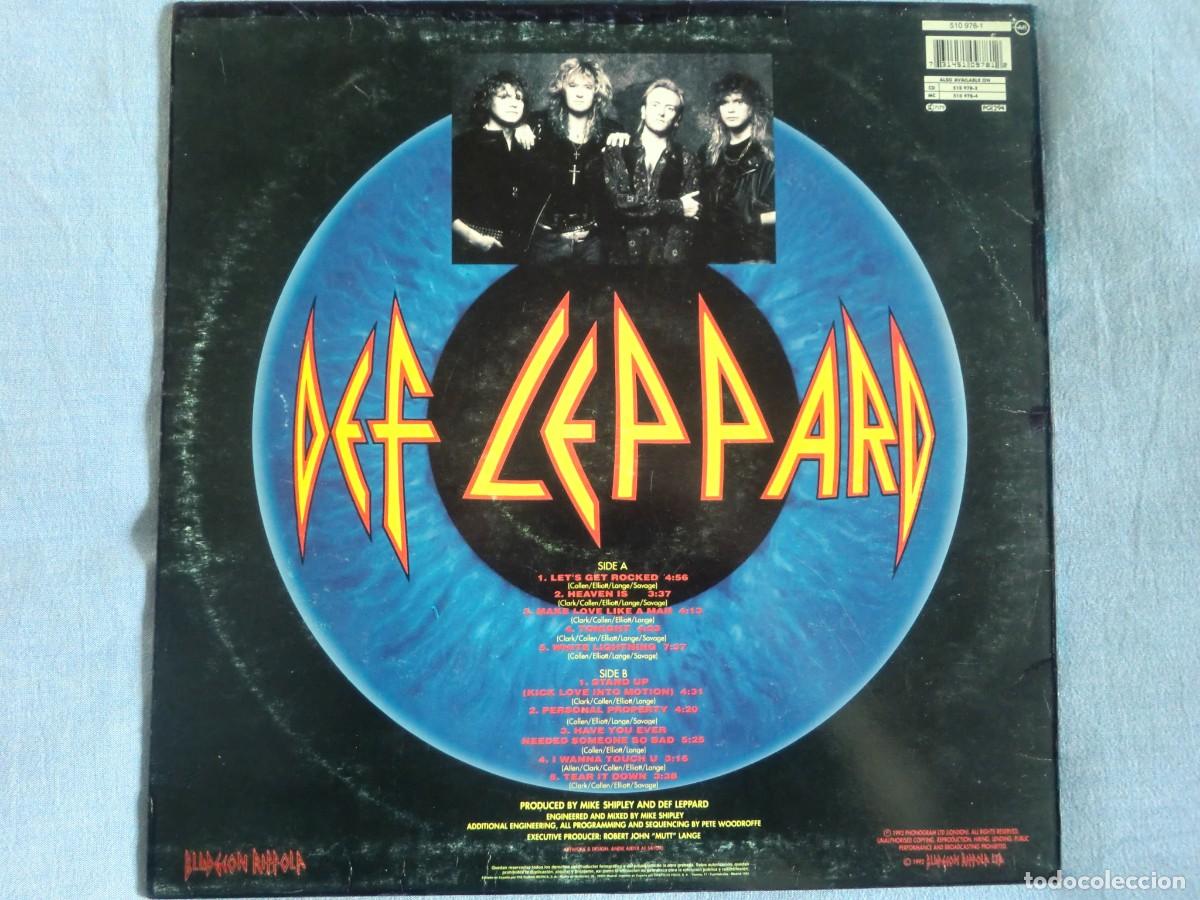 Discos de vinilo: LP DEF LEPPARD: ADRENALIZE (1992) Con insert. Espa&ntilde;a Phonogram. + CD regalo - Foto 2