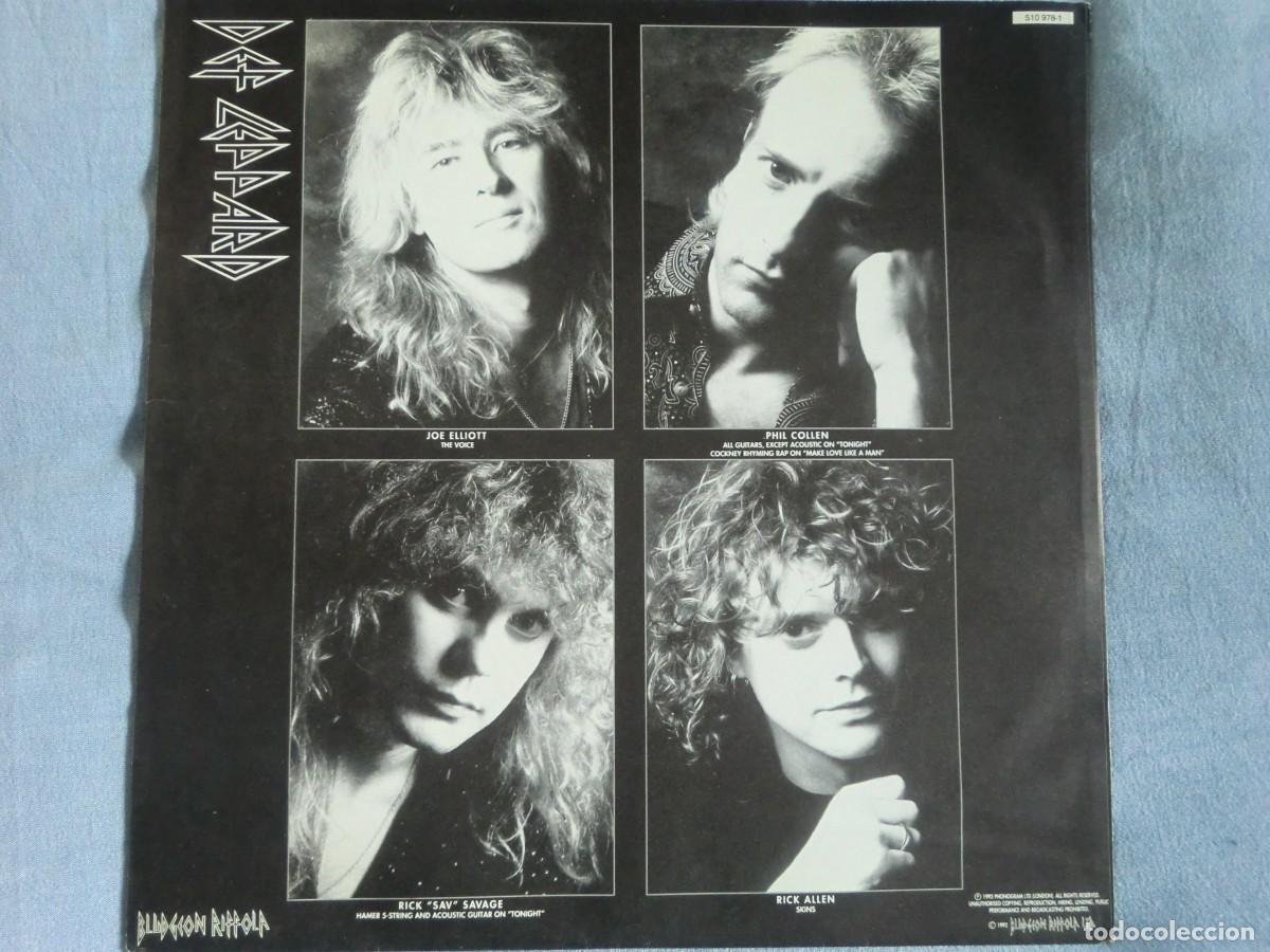 Discos de vinilo: LP DEF LEPPARD: ADRENALIZE (1992) Con insert. Espa&ntilde;a Phonogram. + CD regalo - Foto 4