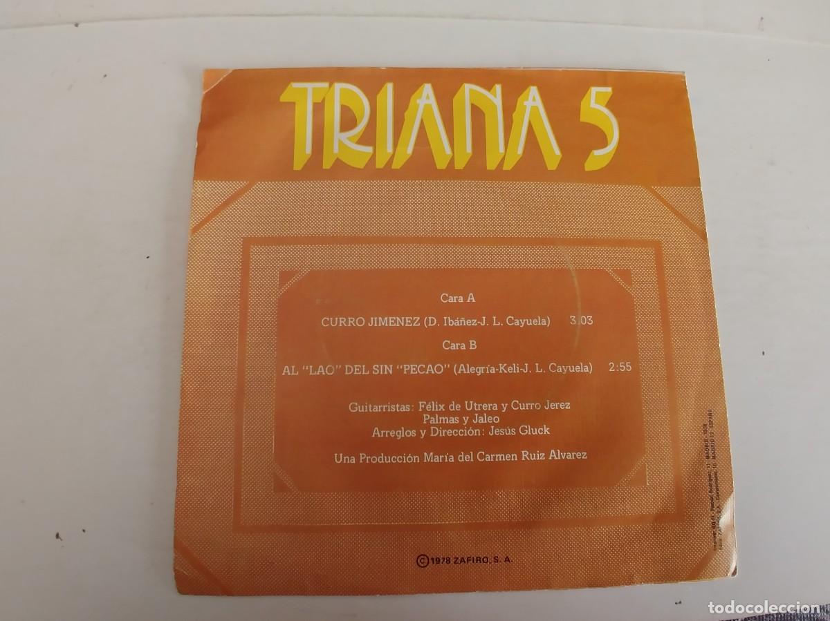 Discos de vinilo: TRIANA 5-SINGLE CURRO JIMENEZ - Foto 2