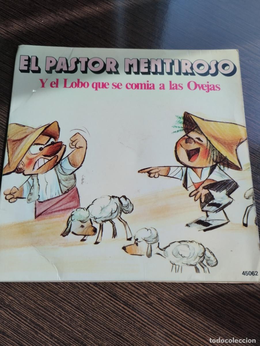 Discos de vinilo: Disco Single El pastor mentiroso cuento - Foto 1