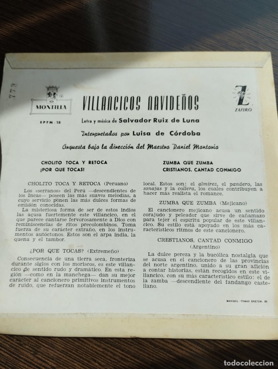 Discos de vinilo: Disco single villancicos navide&ntilde;os - Foto 2