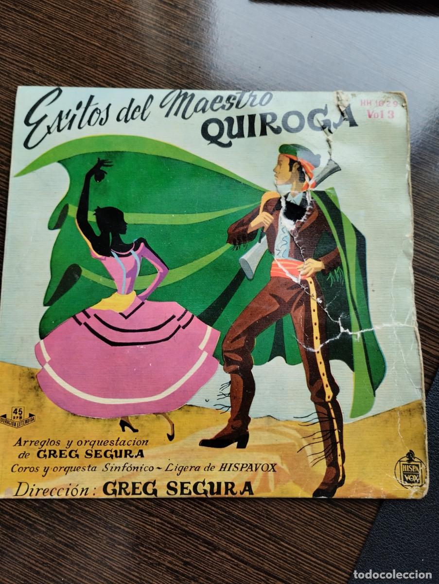 Discos de vinilo: Disco single Exitos del maestro quiroga - Foto 1