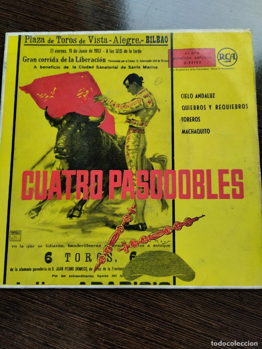 Discos de vinilo: Disco single cuatro pasadobles - Foto 1