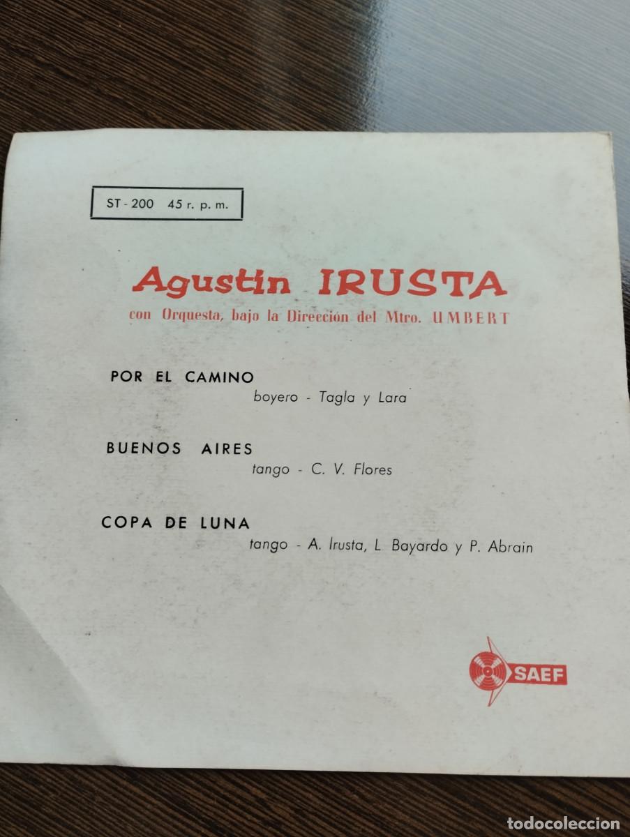 Discos de vinilo: Disco single Agustin Irusta - Foto 2