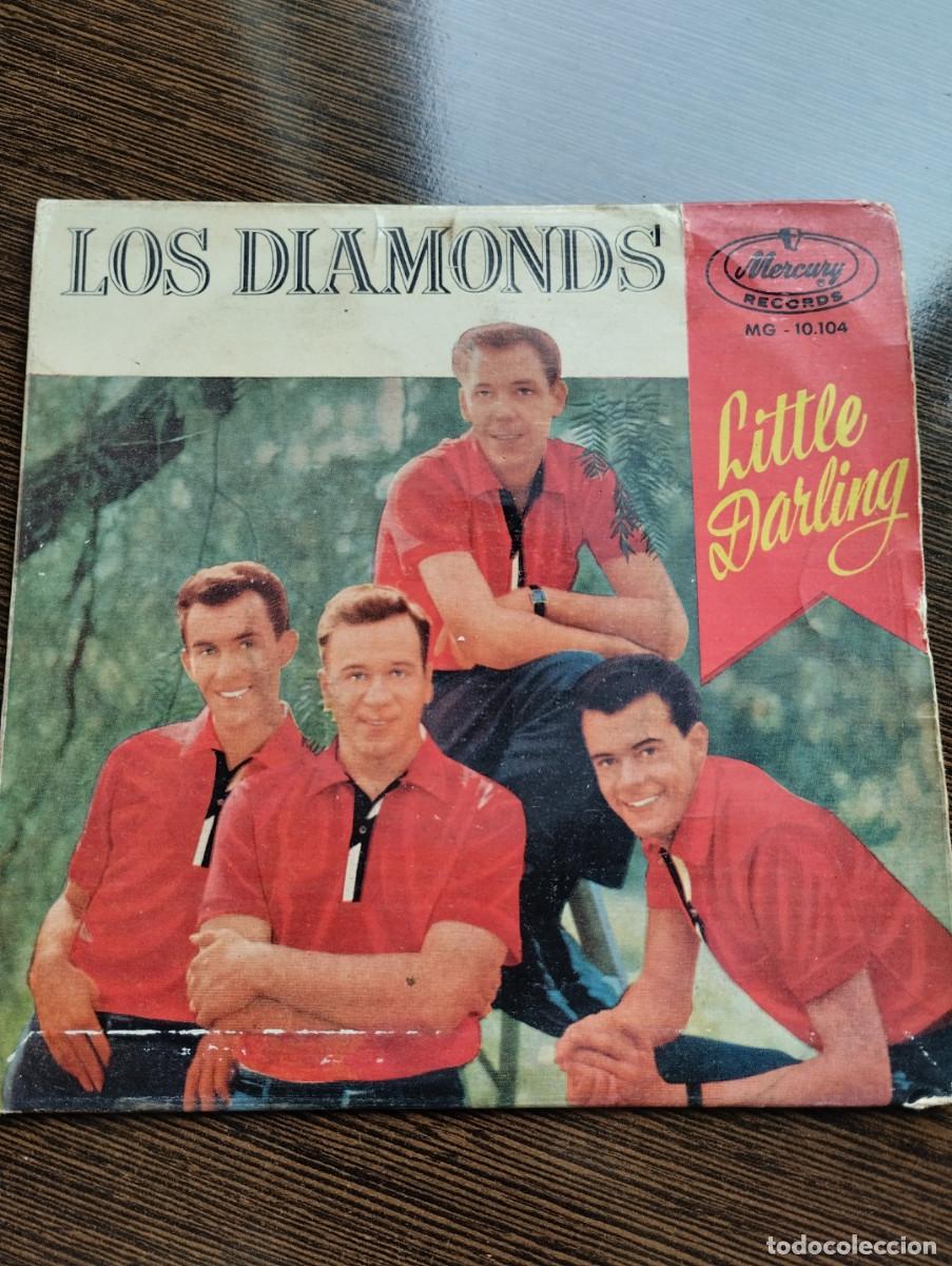 Discos de vinilo: Disco single Los Diamonds Little Darling - Foto 1