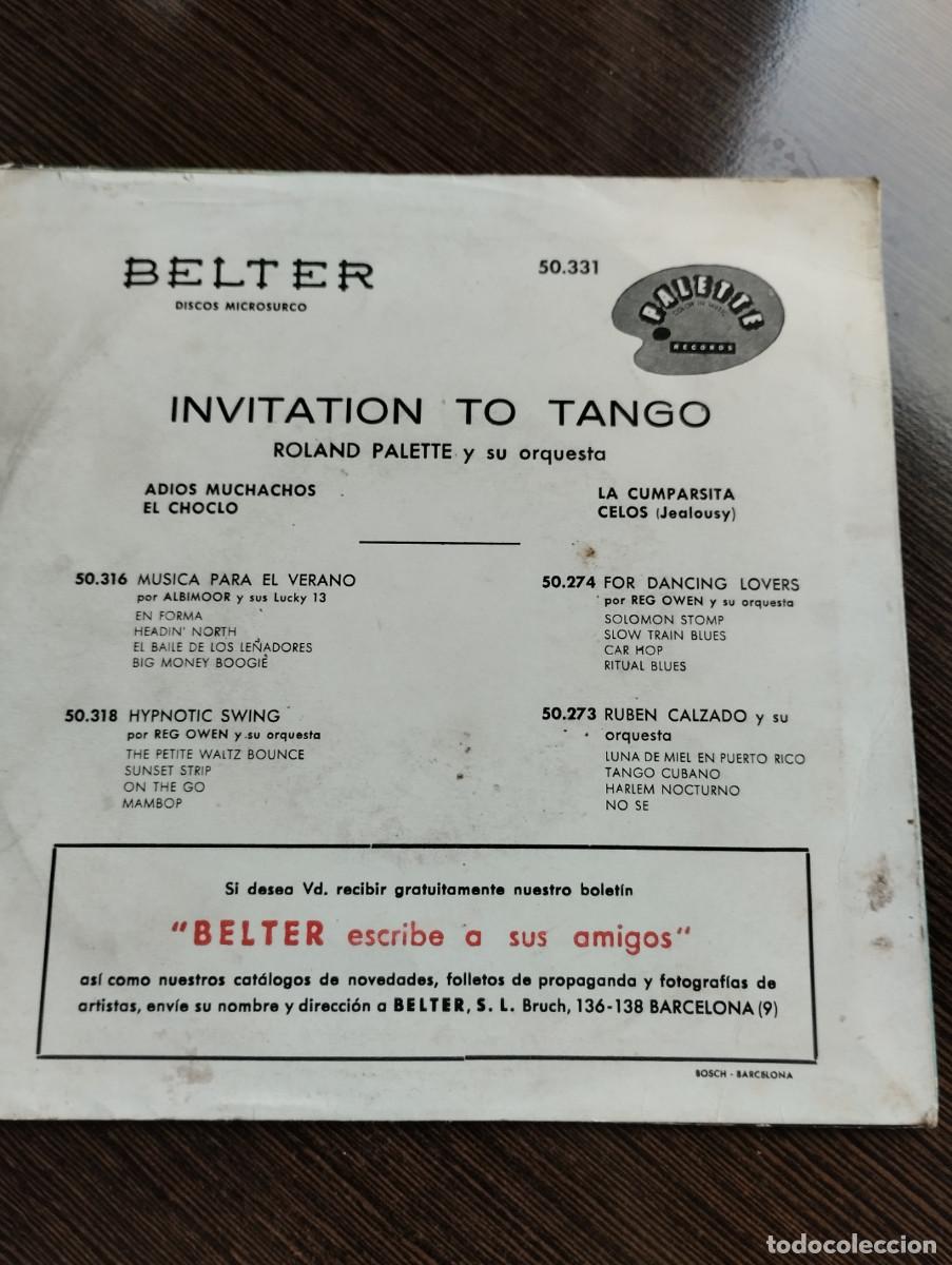 Discos de vinilo: Disco single Invitation to tango - Foto 2