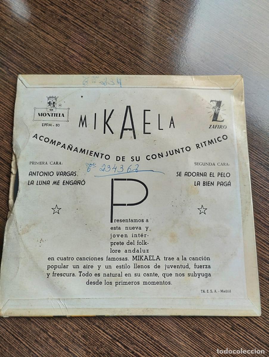 Discos de vinilo: Disco single Mikaela - Foto 2
