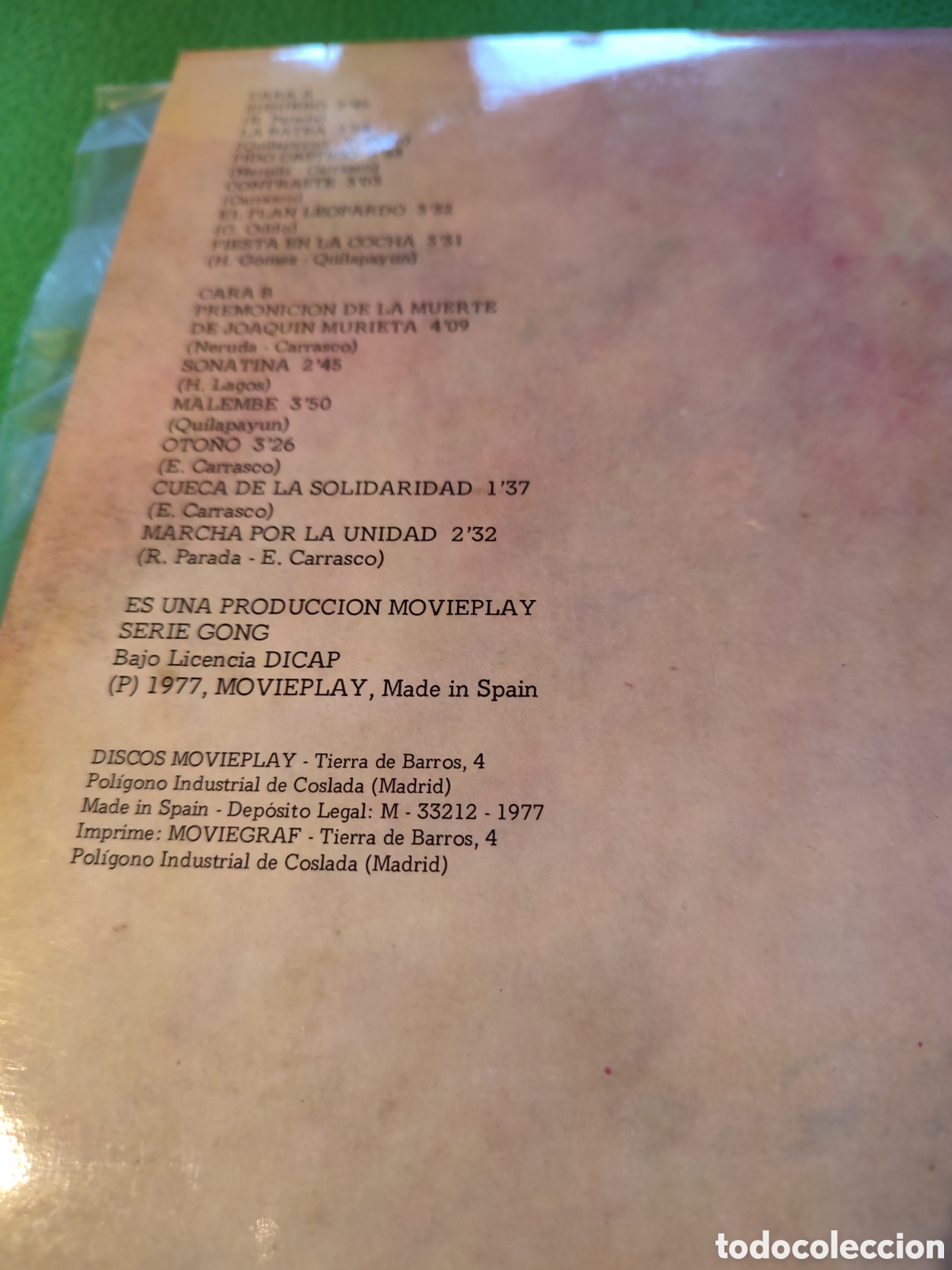 Discos de vinilo: Quilapayun - Adelante - Foto 4