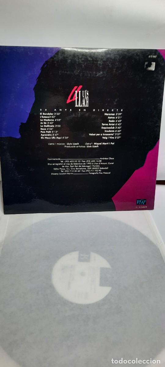 Discos de vinilo: LLUIS LLACH - &rdquo;ARA&rdquo; - 25 ANYS EN DIRECTE - Foto 2