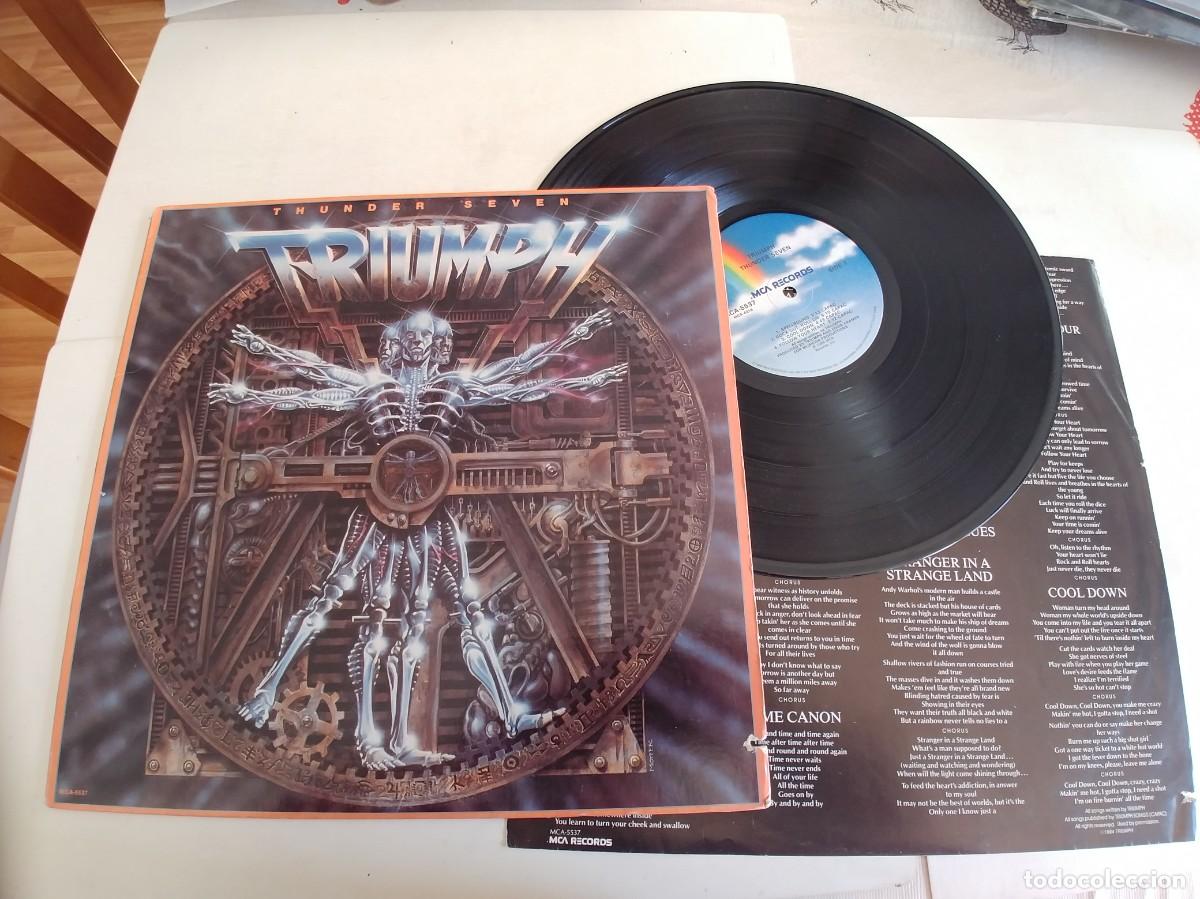 Discos de vinilo: TRIUMPH-LP THUNDER SEVEN-ENCARTE LETRAS - Foto 1
