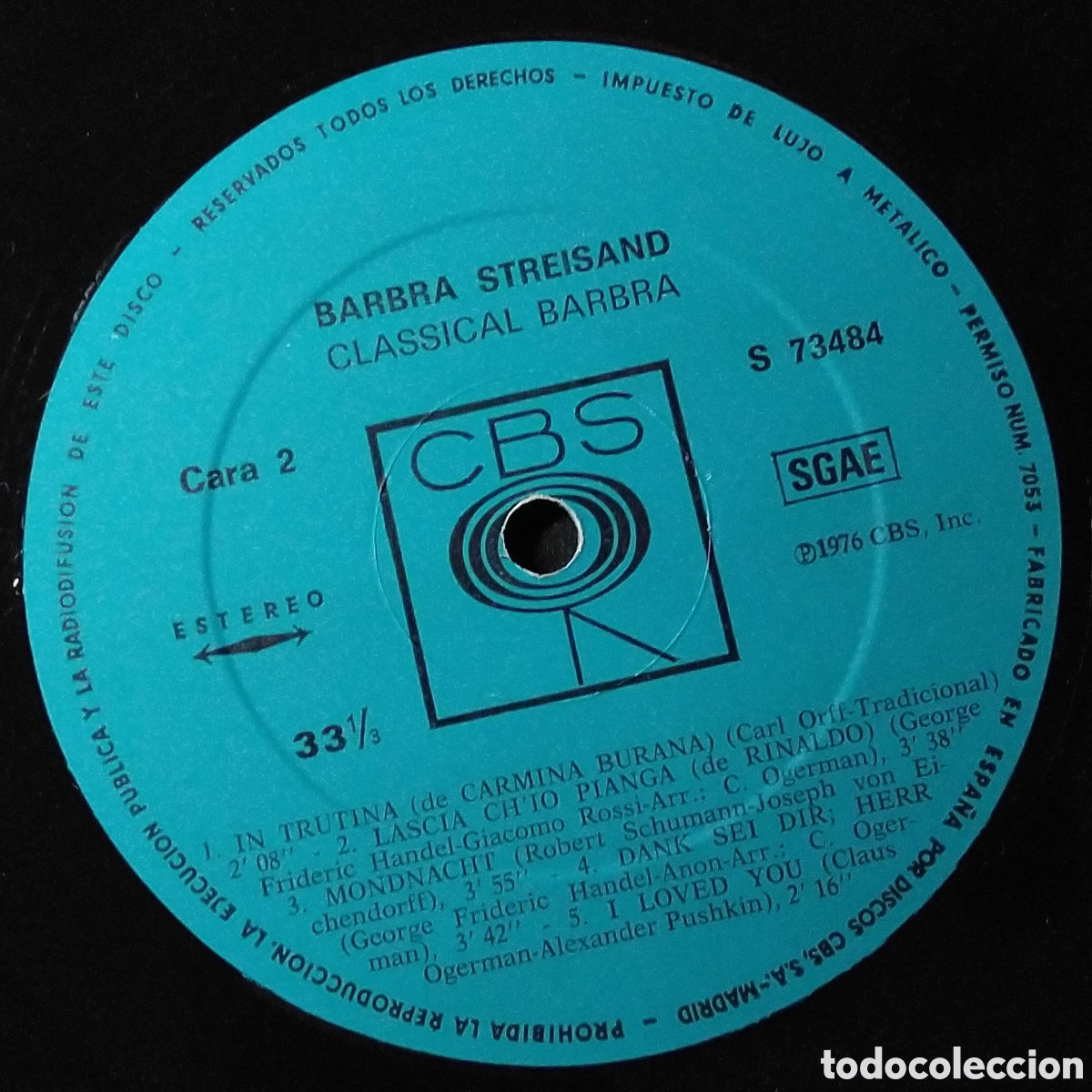 Discos de vinilo: BARBRA STREISAND - CLASSICAL - LP - 1976 - B&Aacute;RBARA - Foto 3