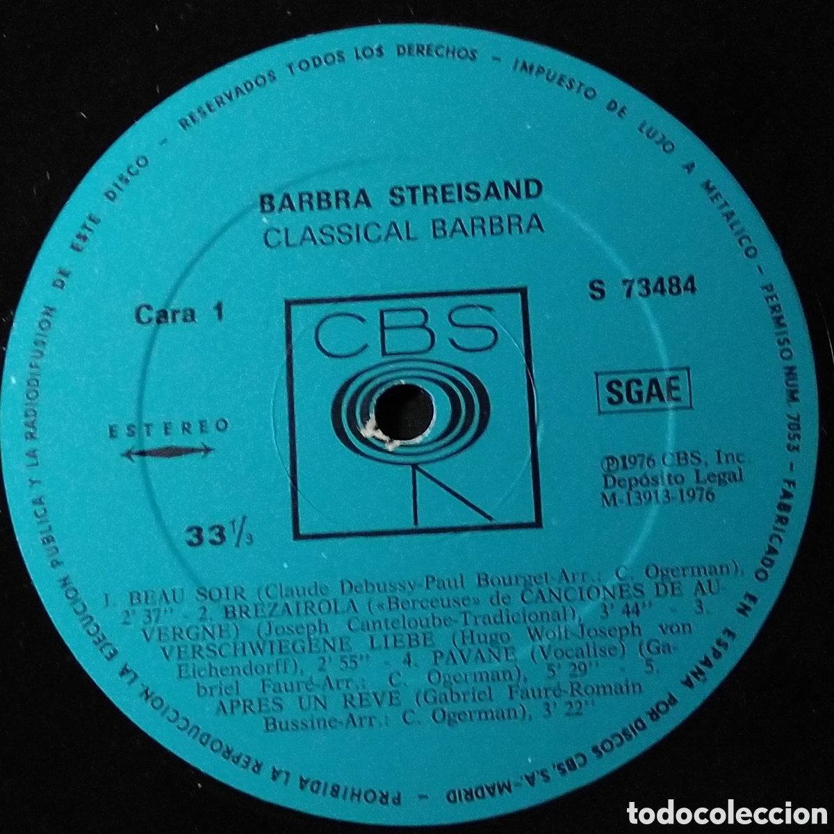 Discos de vinilo: BARBRA STREISAND - CLASSICAL - LP - 1976 - B&Aacute;RBARA - Foto 4