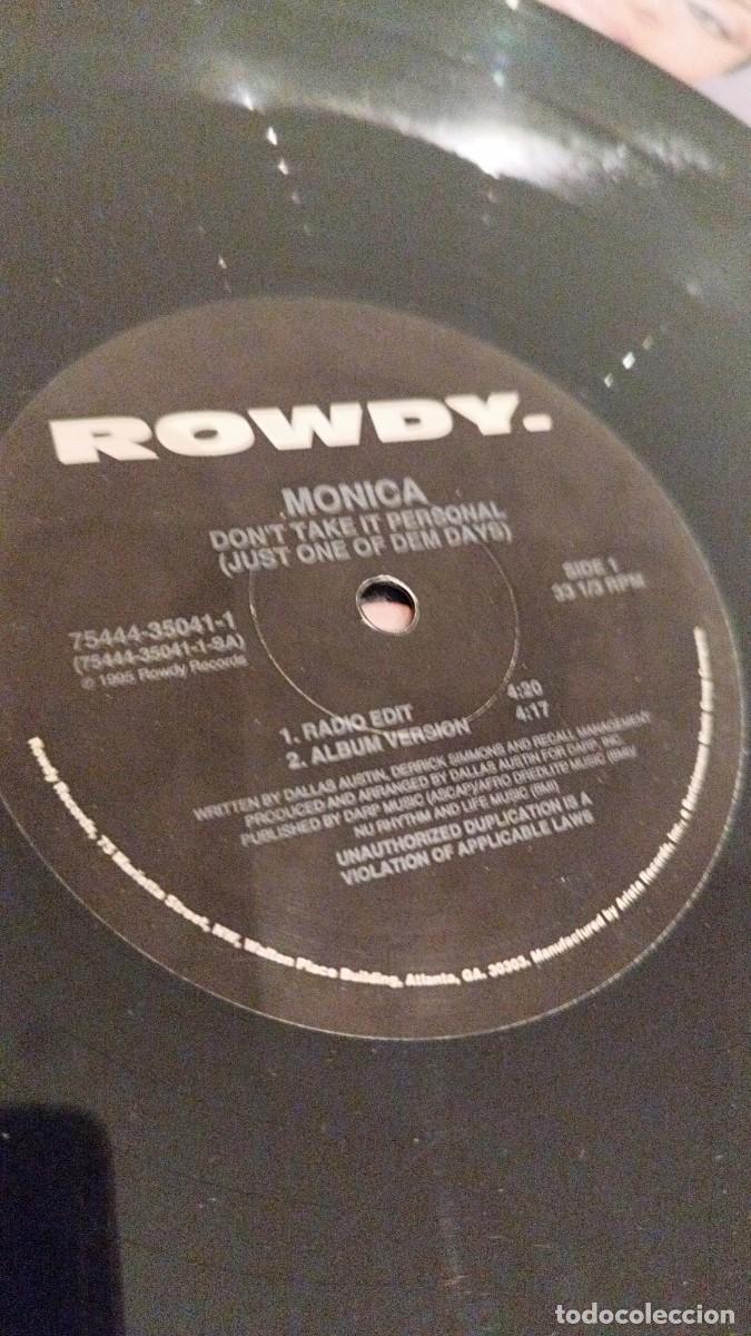 Discos de vinilo: M&oacute;nica,Dont Take It Personal.Vinilo Maxi - Foto 3
