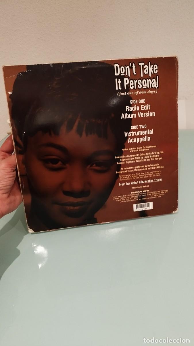 Discos de vinilo: M&oacute;nica,Dont Take It Personal.Vinilo Maxi - Foto 4