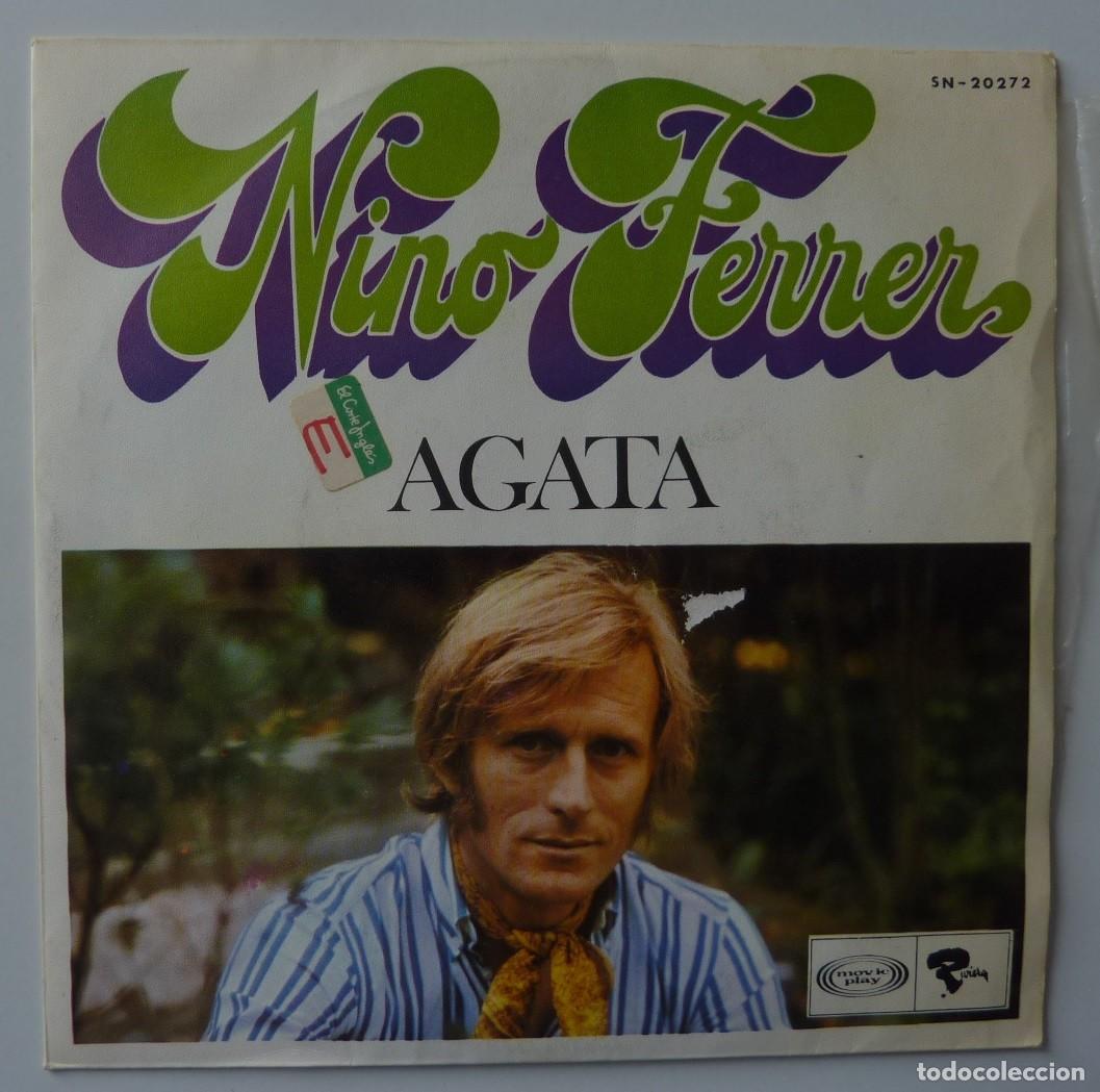 Discos de vinilo: NINO FERRER // AGATA // 1969 // SINGLE - Foto 1