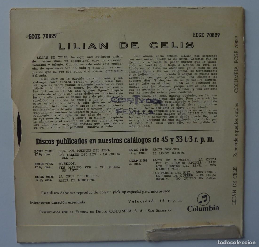 Discos de vinilo: LILIAN DE CELIS // EL LINDO RAMON // 1958 // SINGLE - Foto 2