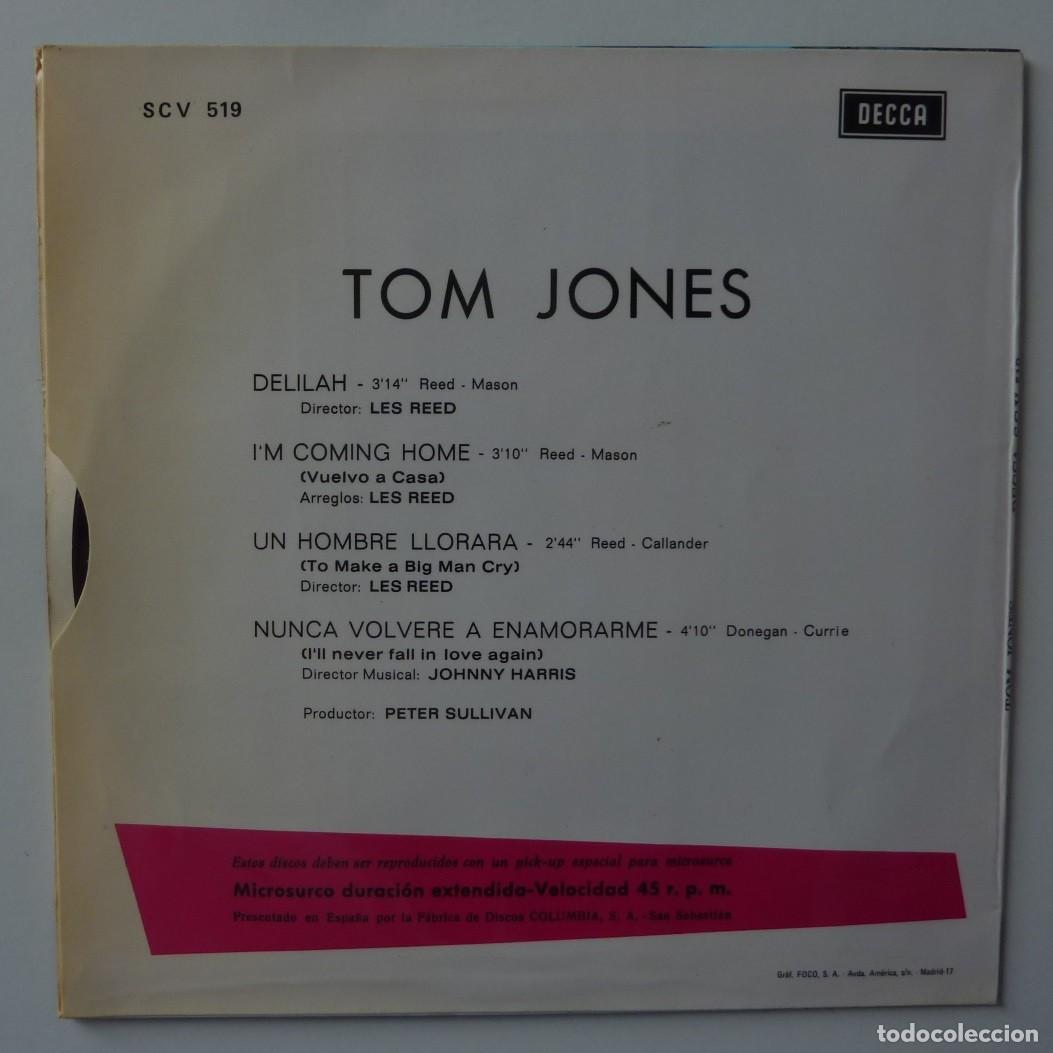 Discos de vinilo: TOM JONES // DELILAH+3 // 1968 // EP - Foto 2