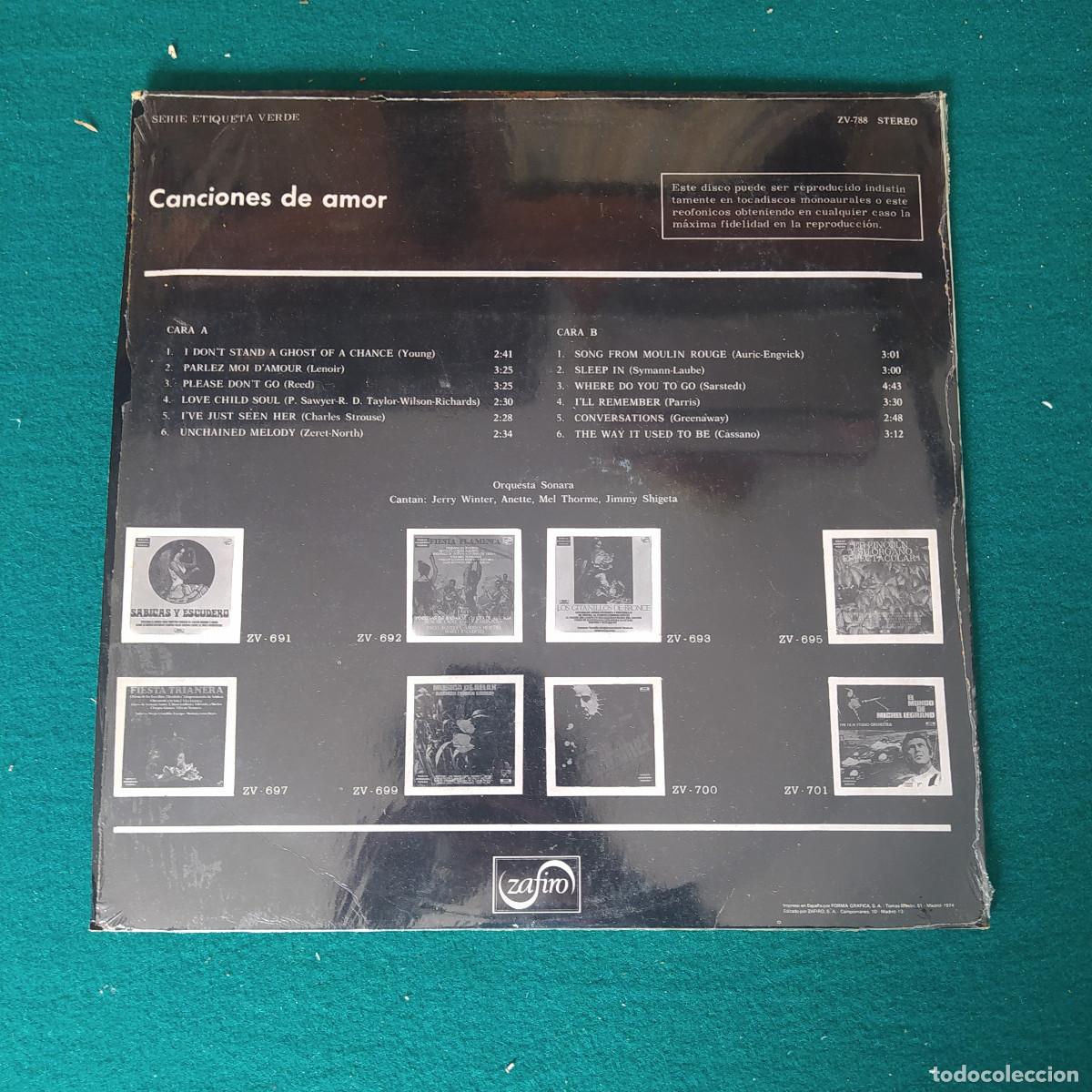 Discos de vinilo: Orquesta Sonora &ndash; Canciones De Amor - Foto 2