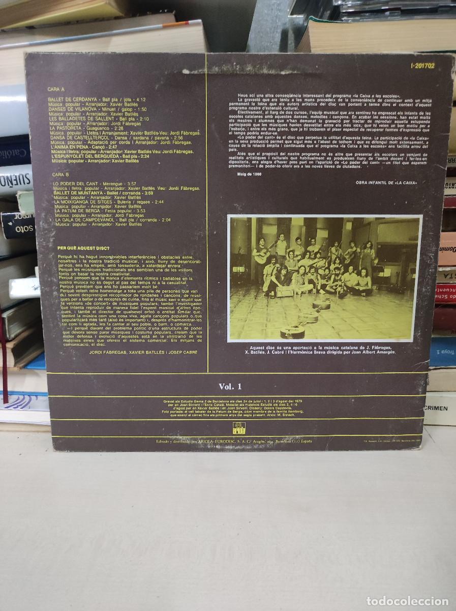 Discos de vinilo: Jordi F&agrave;bregas / Xavier Batll&eacute;s / Josep Cabr&eacute; I LHarm&ograve;nica Brava &ndash; Lo Poder Del Cant - Foto 2
