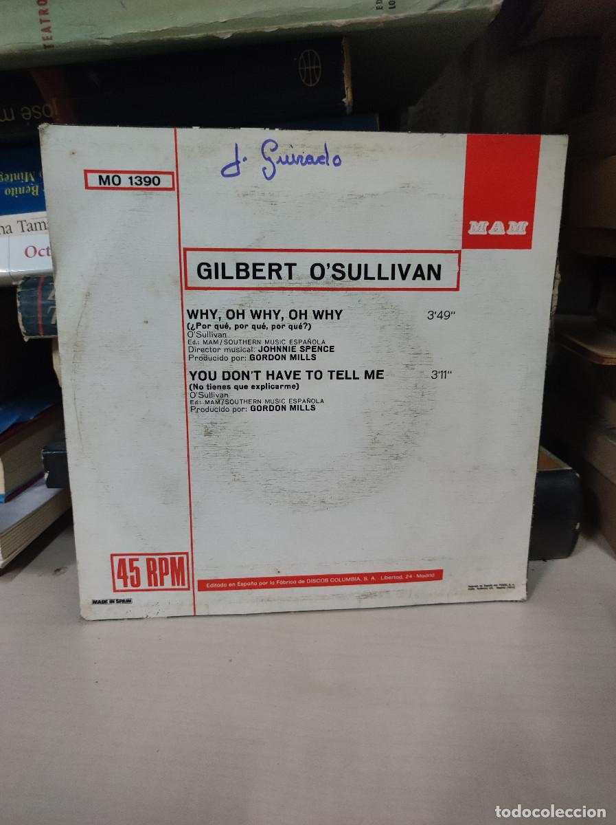Discos de vinilo: Gilbert OSullivan &ndash; Why, Oh Why, Oh Why - Foto 2