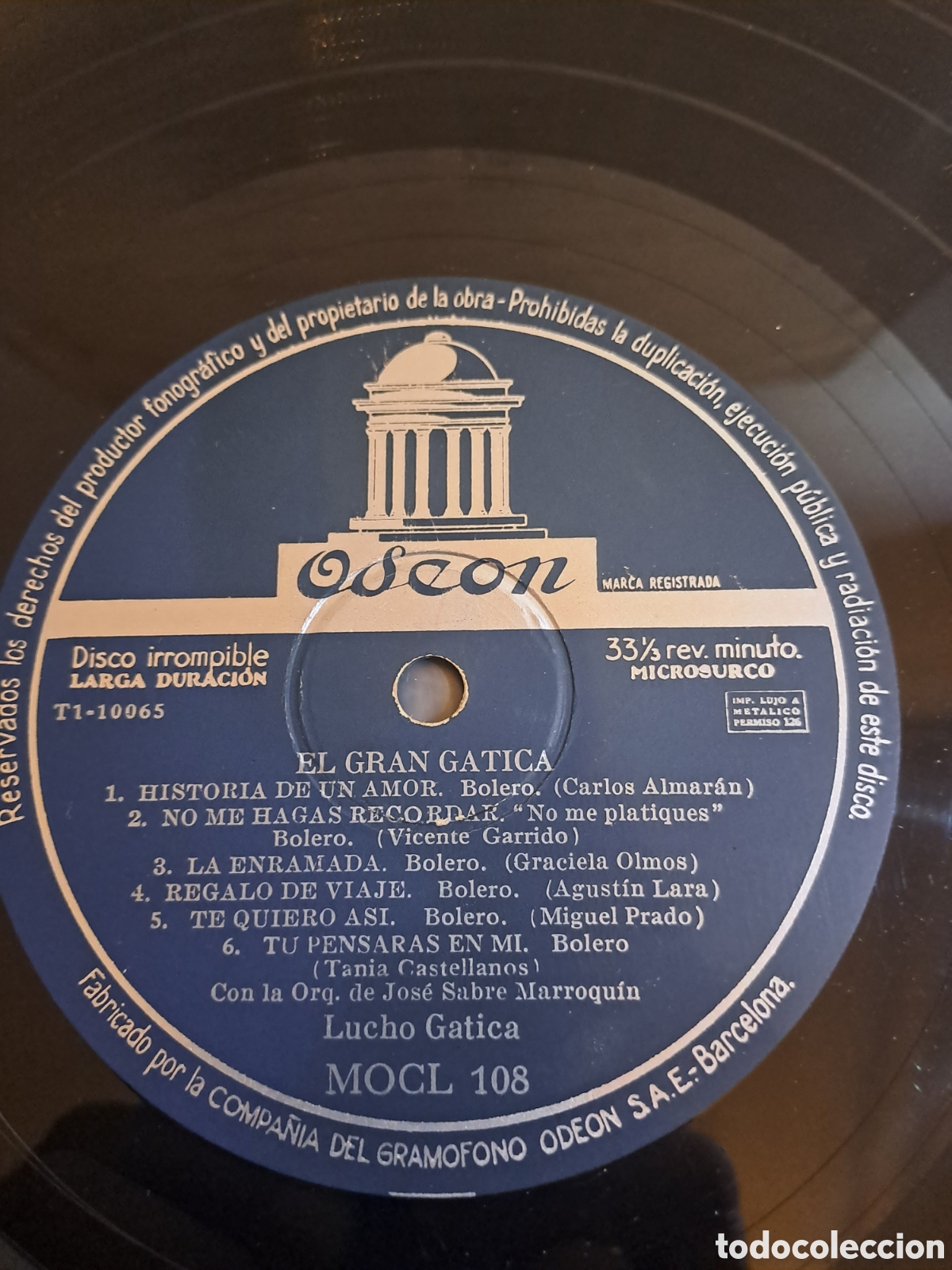 Discos de vinilo: LUCHO GATICA. EL GRAN GATICA! ODEON. 1958. ESPA&Ntilde;A. J.3 - Foto 3