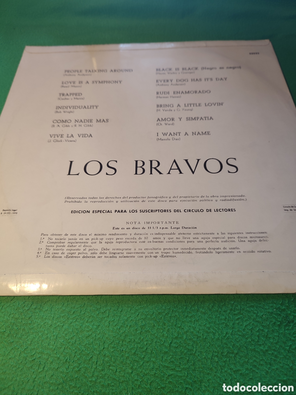 Discos de vinilo: Los Bravos - Same Vinilo Lp - Foto 2