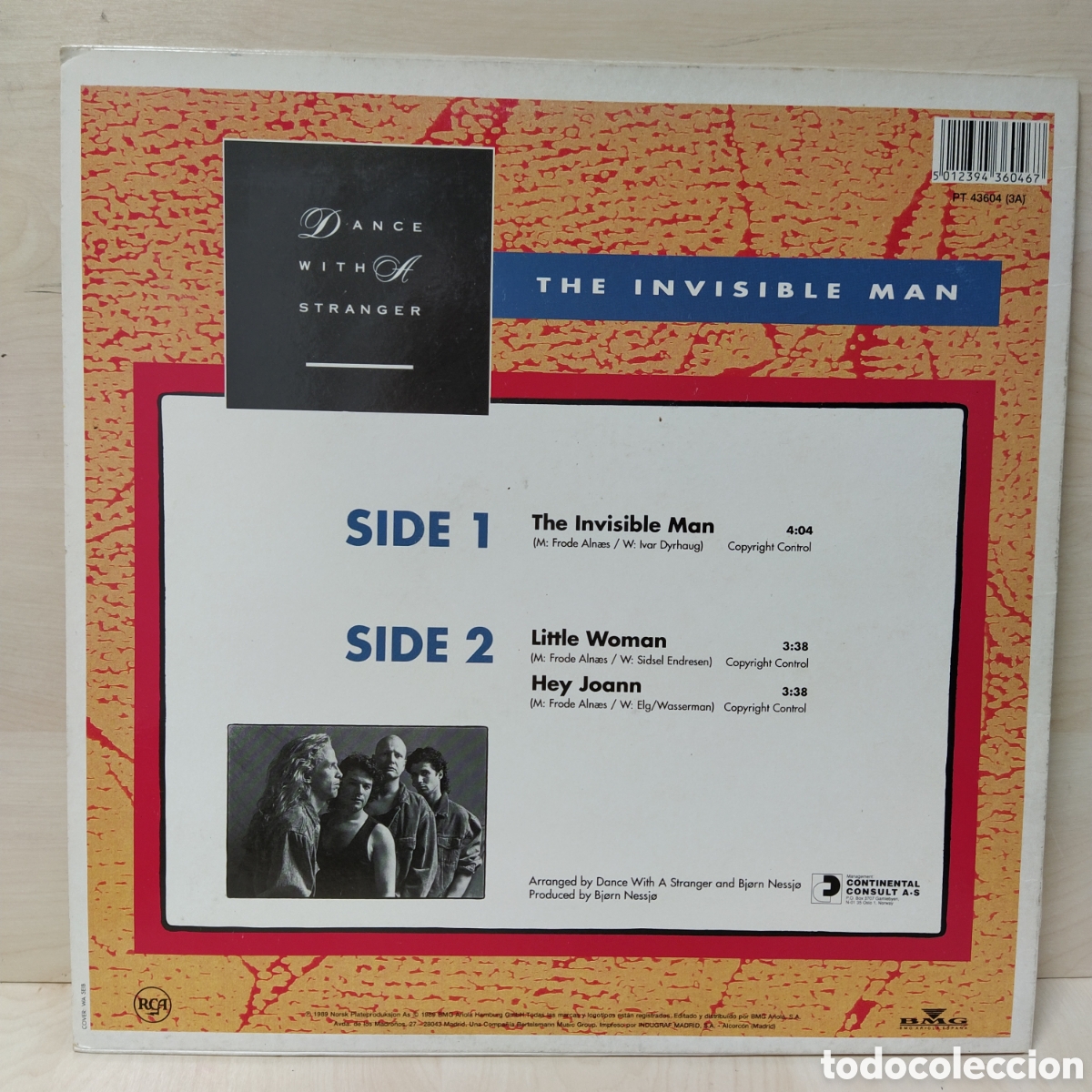 Discos de vinilo: Dance With A Stranger - The Invisible Man (12&rdquo;, Maxi) - Foto 2