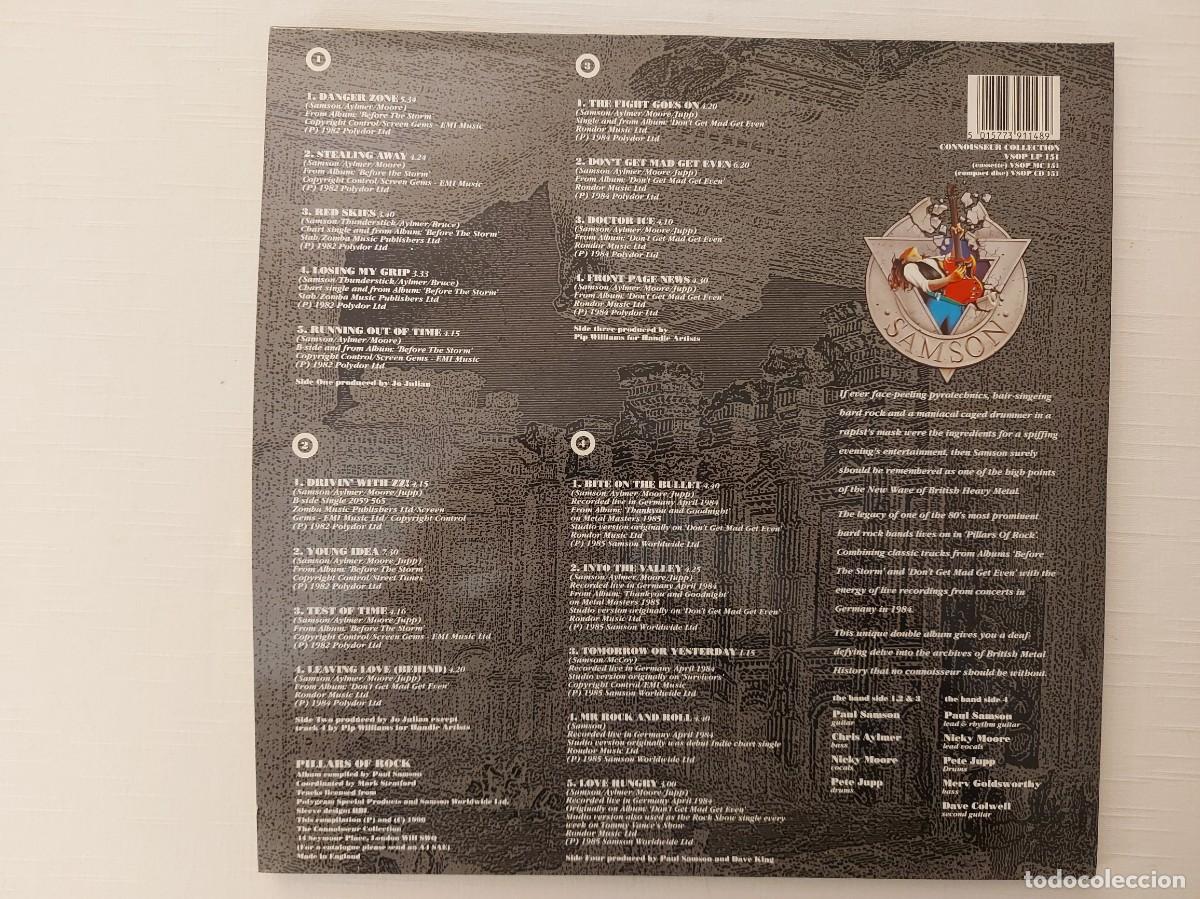 Discos de vinilo: Doble LP Samson. Pillars of Rock - Foto 2