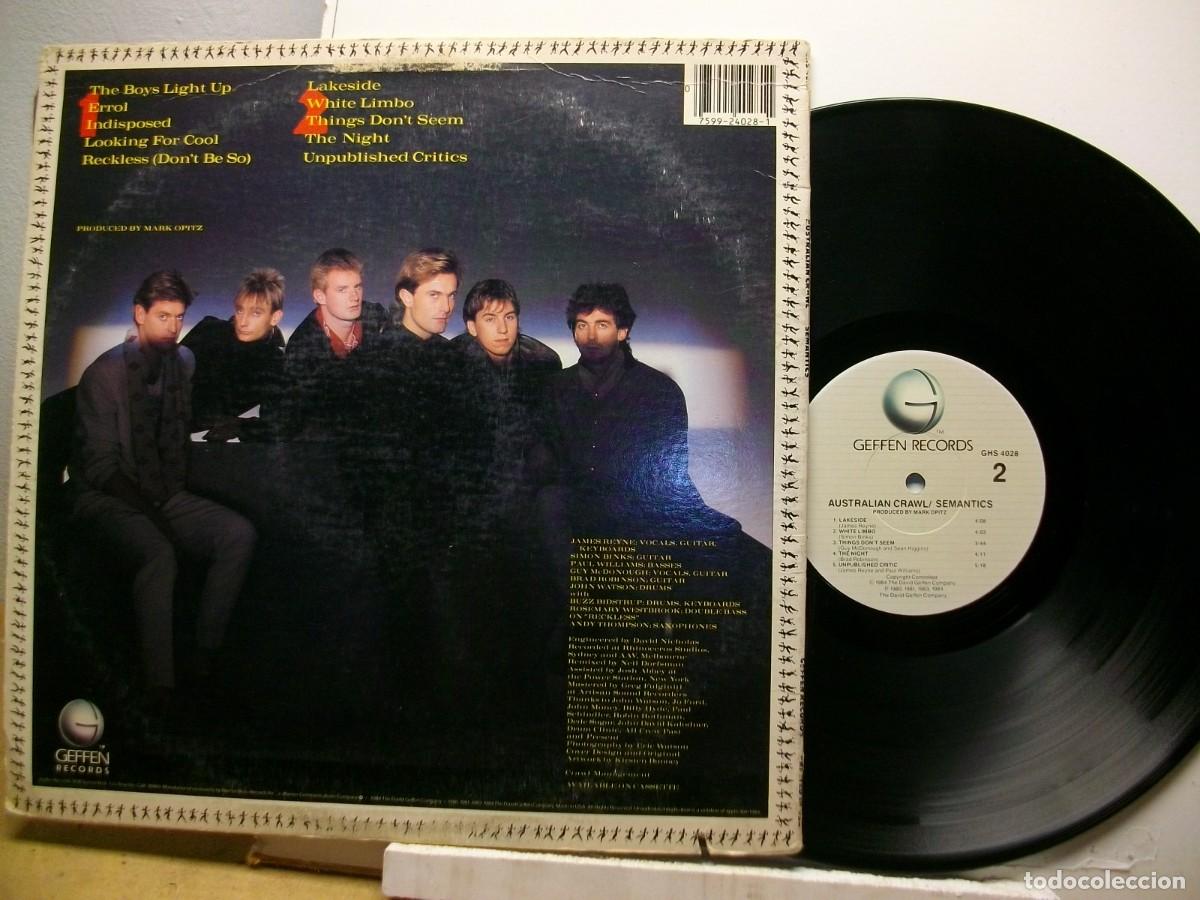 Discos de vinilo: Australian Crawl &ndash; Semantics LP USA 1984 - Foto 2