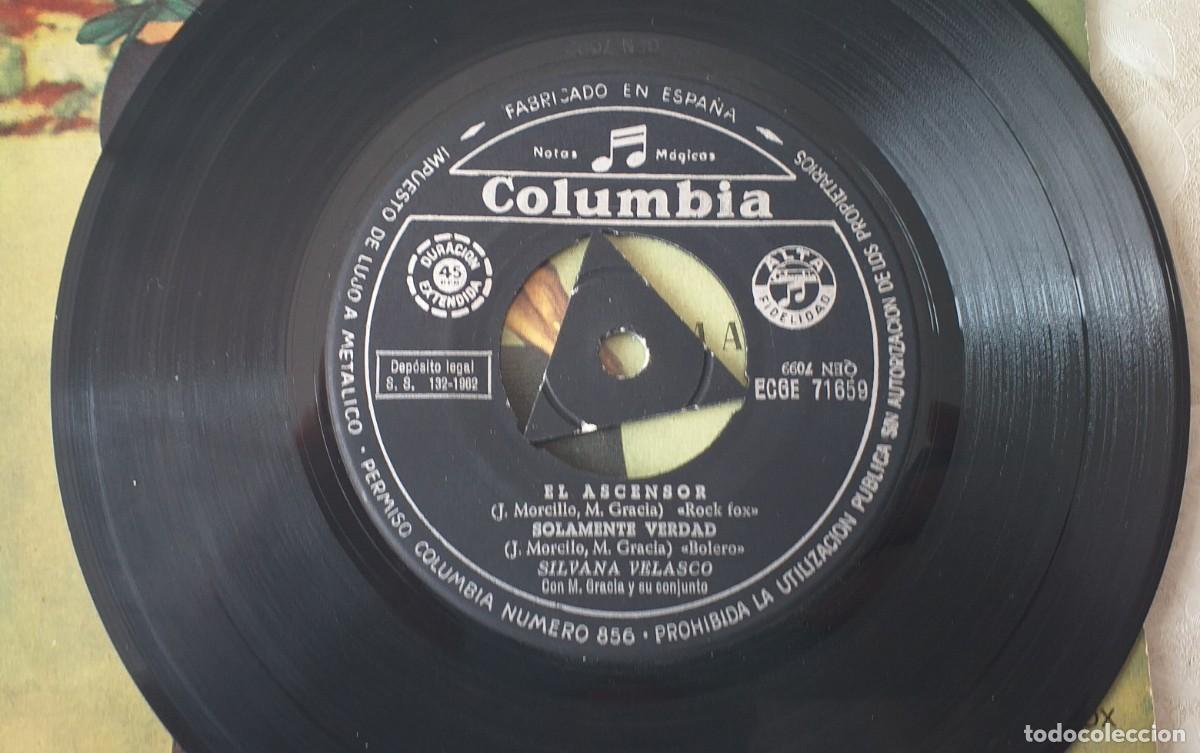 Discos de vinilo: Silvana Velasco: El ascensor + 3 (Columbia, 1962) - Foto 3