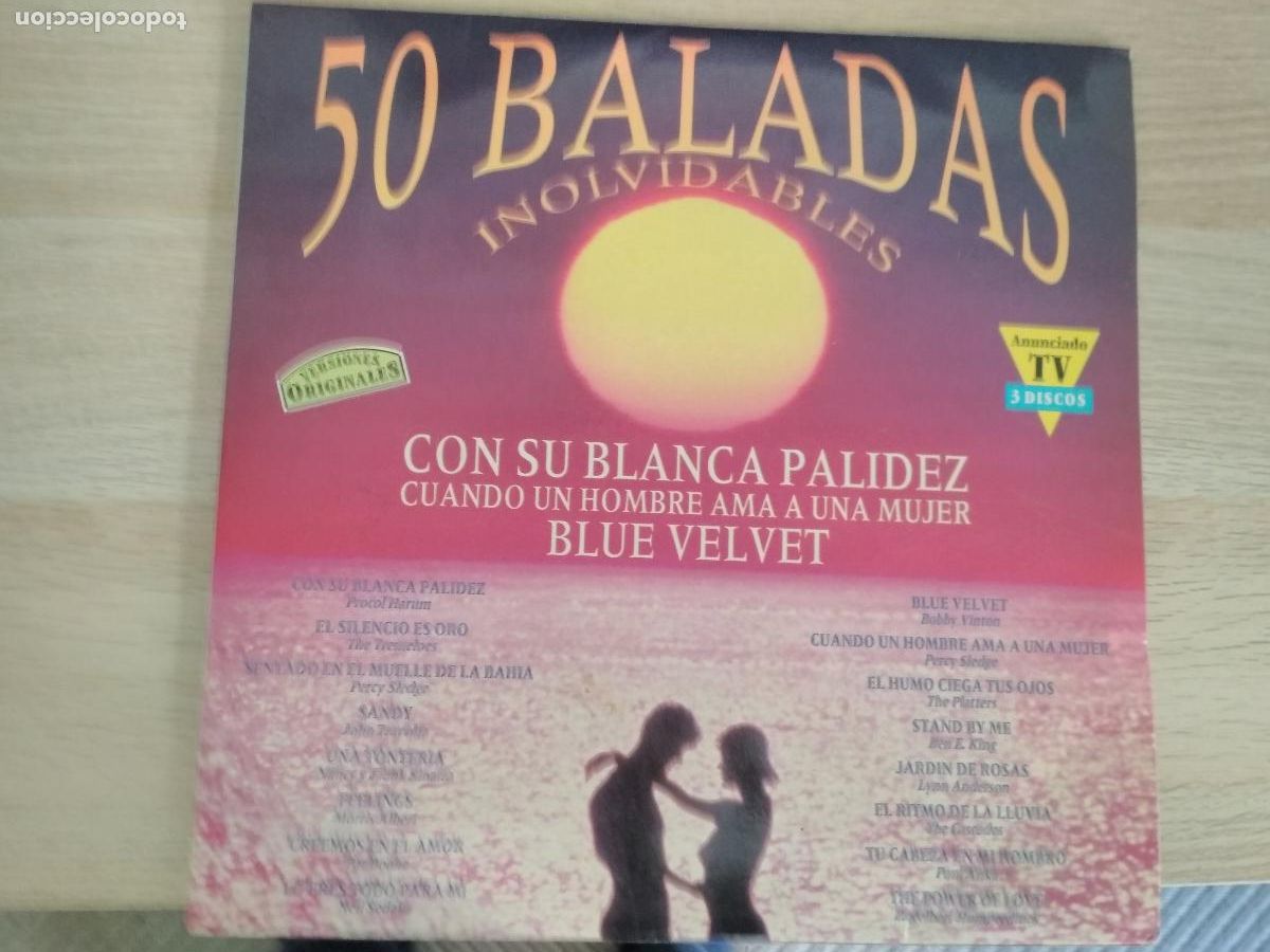 Discos de vinilo: 50 baladas inolvidables, 3 LPS,1992 - Foto 1