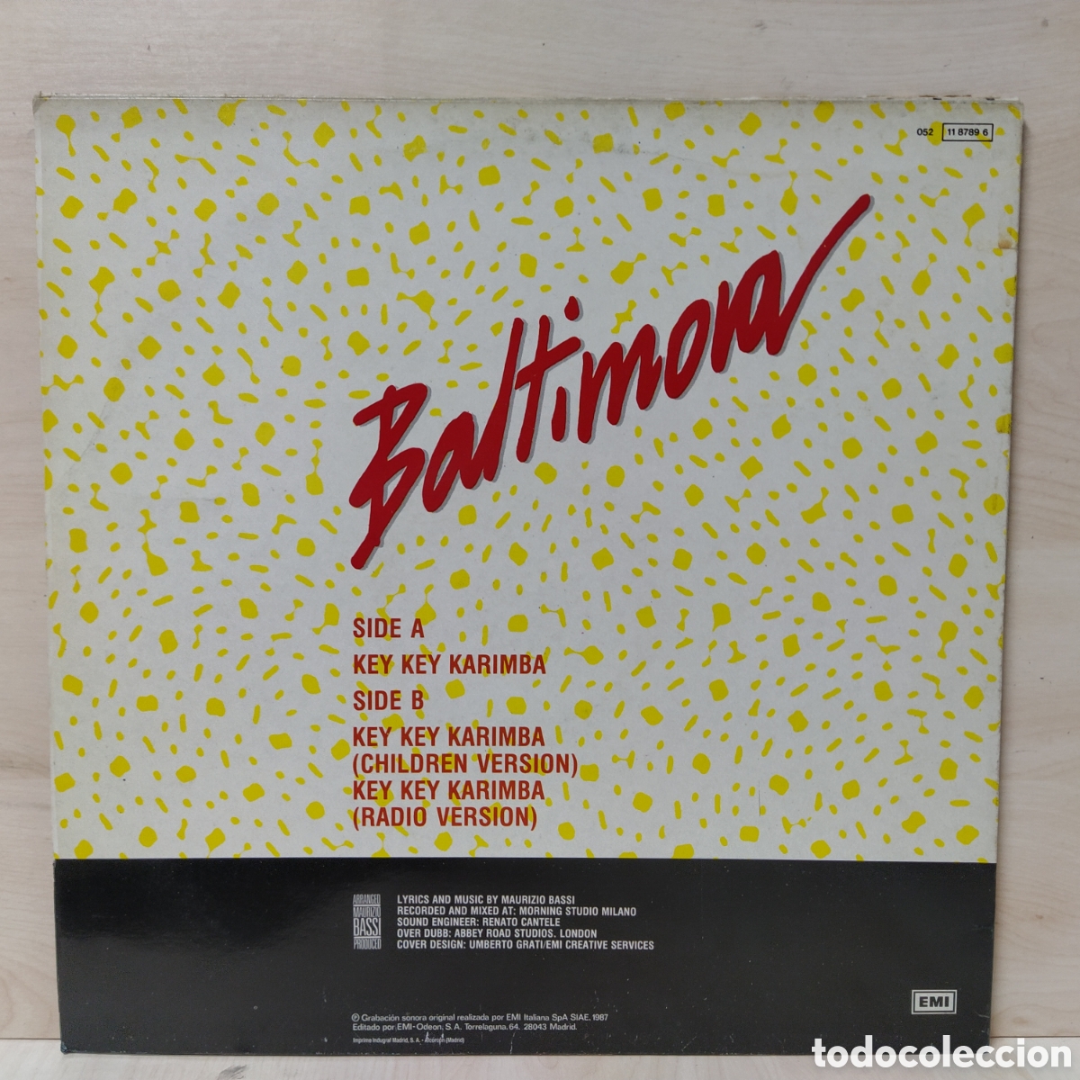 Discos de vinilo: Baltimora - Key Key Karimba (12&rdquo;, Maxi, Promo) - Foto 2