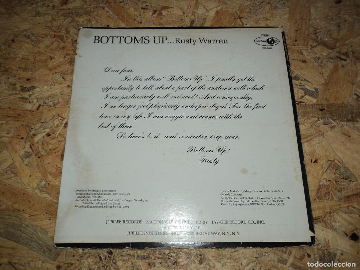 Discos de vinilo: Rusty Warren &lrm;&ndash; Bottoms Up (USA 1969) - Foto 2