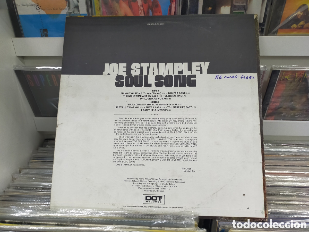 Discos de vinilo: Joe stampley lp soul song u.s.a. 1973 - Foto 2