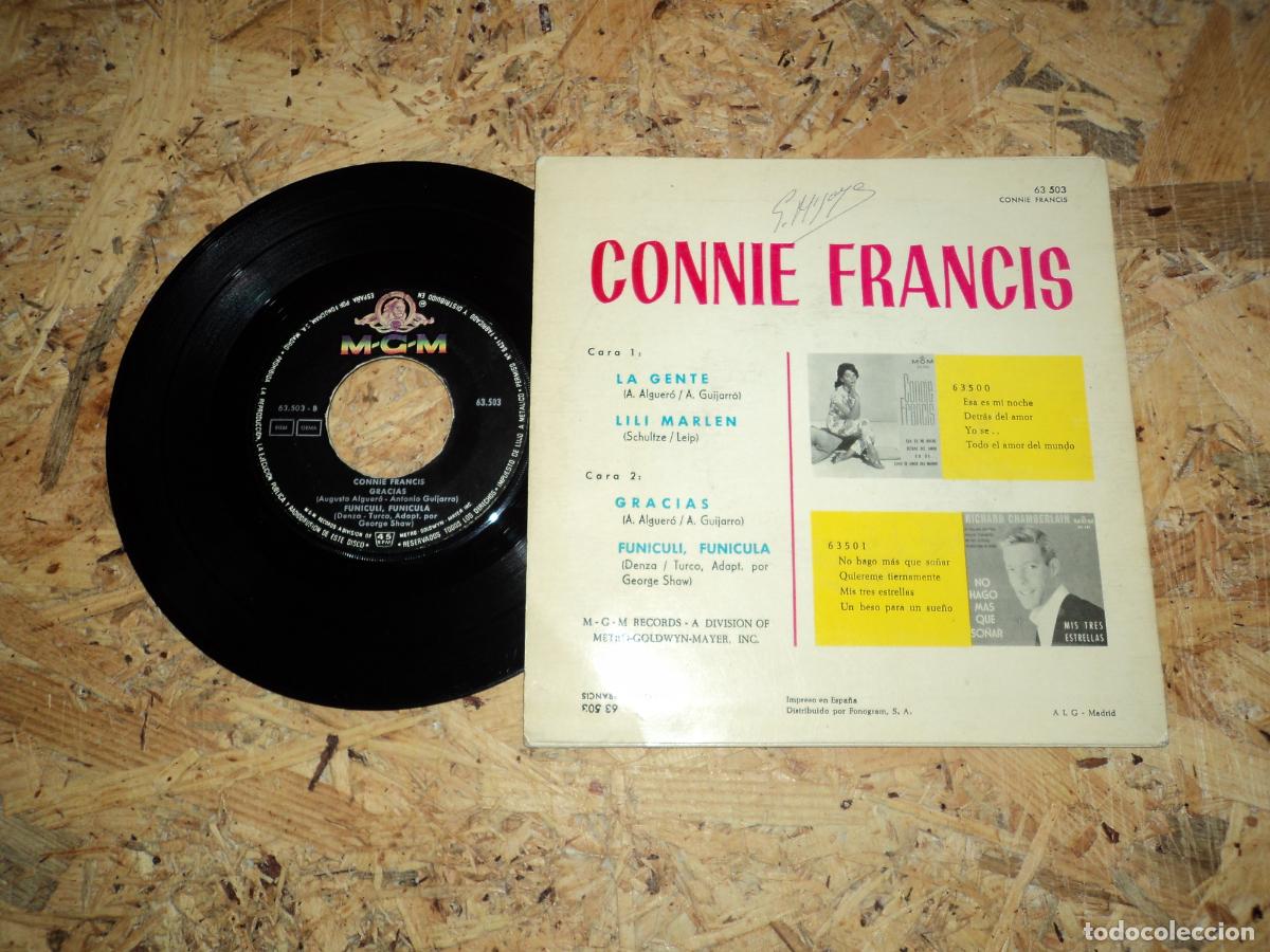 Discos de vinilo: CONNIE FRANCIS - LA GENTE +3 - Foto 2