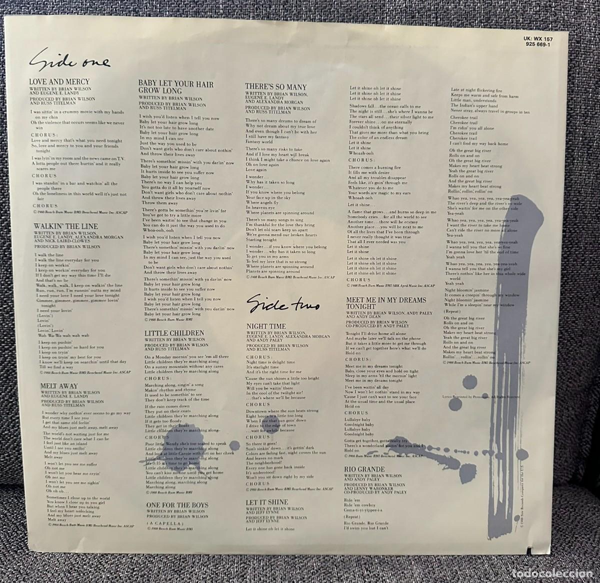 Discos de vinilo: Brian Wilson &rdquo;Untitled&rdquo; LP (Sire, Espa&ntilde;a) - Foto 4