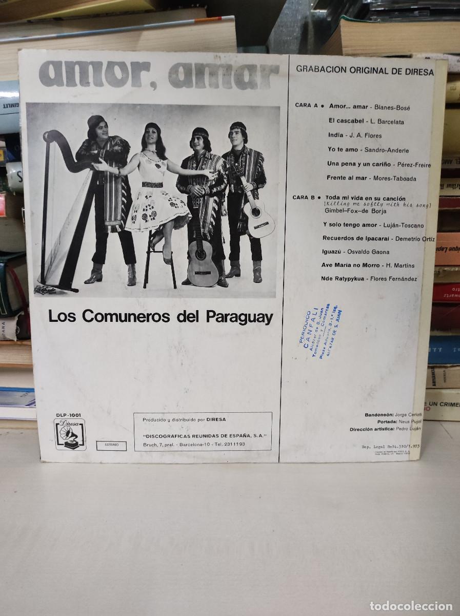 Discos de vinilo: Los Comuneros Del Paraguay &ndash; Amor, Amar - Foto 2