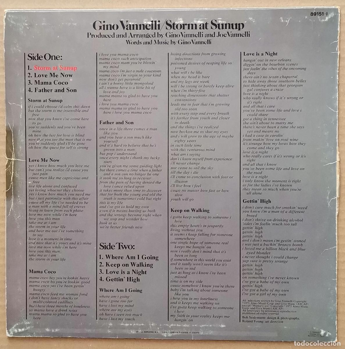 Discos de vinilo: Gino Vannelli &ndash; Storm At Sunup LP - Foto 2