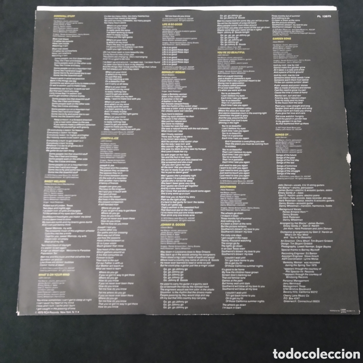 Discos de vinilo: JOHN DENVER - JD - LP - 1979 - FUNDA INTERIOR CON LETRAS - Foto 4