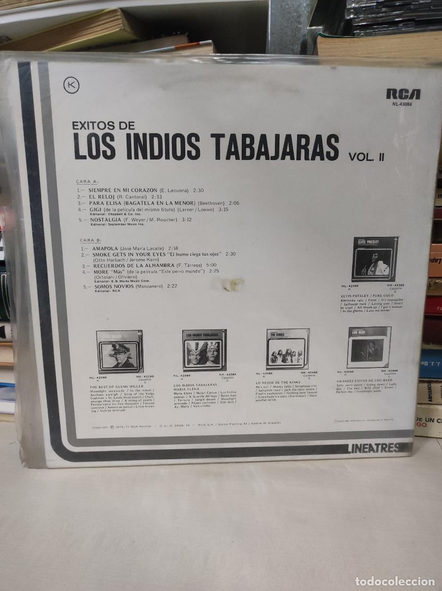 Discos de vinilo: EXITOS DE LOS INDIOS TABAJARAS VOL 8 - Foto 2